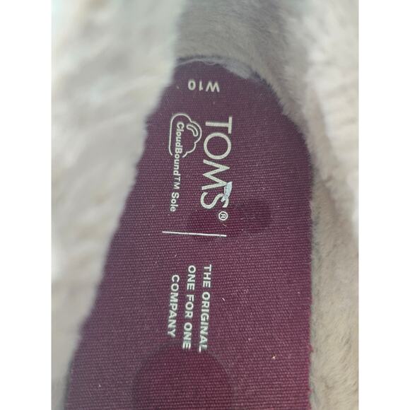 TOMS Plaid Red Fleece Lined Slip On Shoes Women’s 10 CloudBound Cozy Flats - Picture 7 of 8